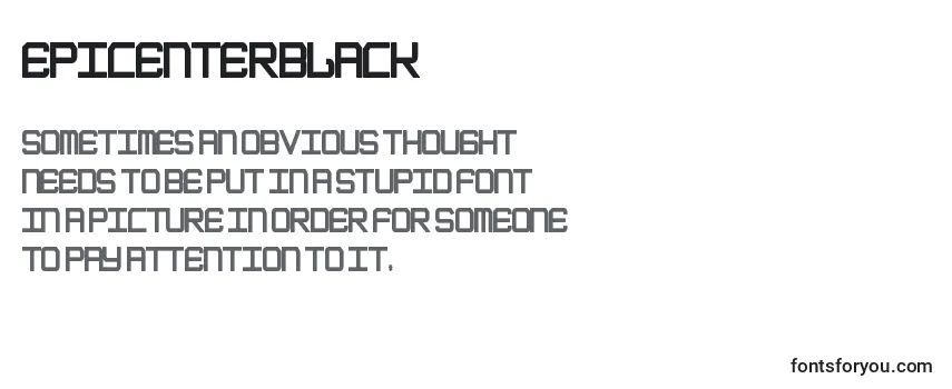 Review of the EpicenterBlack Font