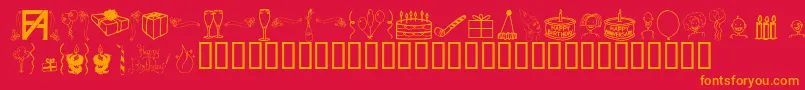 Fadobb Font – Orange Fonts on Red Background