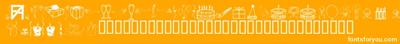 Fadobb-fontti – valkoiset fontit oranssilla taustalla