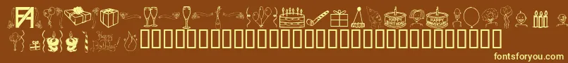 Fadobb Font – Yellow Fonts on Brown Background