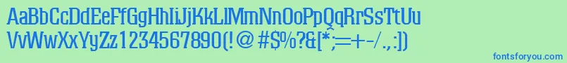 ColoradoRegularDb Font – Blue Fonts on Green Background