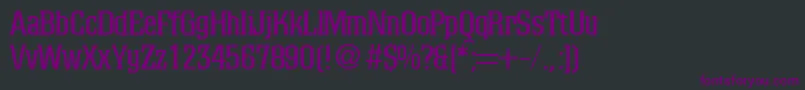 Czcionka ColoradoRegularDb – fioletowe czcionki na czarnym tle