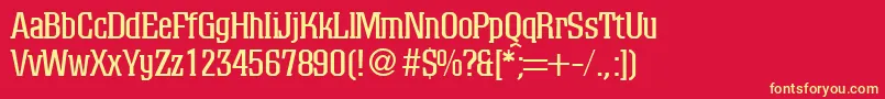 ColoradoRegularDb Font – Yellow Fonts on Red Background