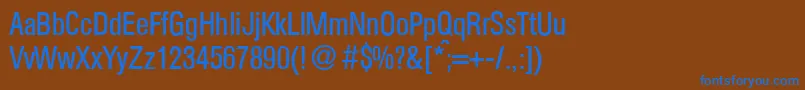 AtkinscdRegular Font – Blue Fonts on Brown Background