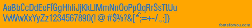 AtkinscdRegular Font – Blue Fonts on Orange Background