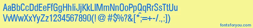 AtkinscdRegular Font – Blue Fonts on Yellow Background