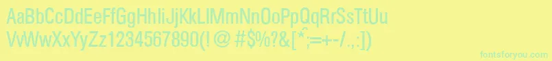 AtkinscdRegular Font – Green Fonts on Yellow Background