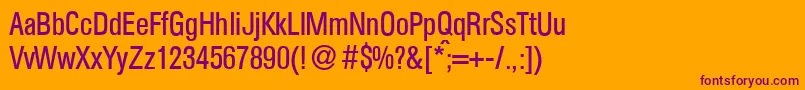 AtkinscdRegular Font – Purple Fonts on Orange Background