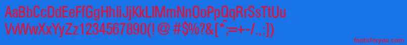 AtkinscdRegular Font – Red Fonts on Blue Background