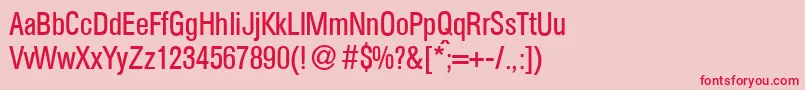 AtkinscdRegular Font – Red Fonts on Pink Background