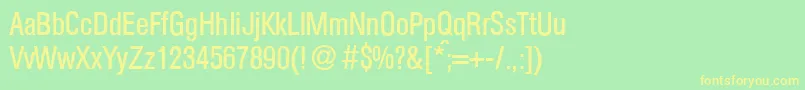 AtkinscdRegular Font – Yellow Fonts on Green Background