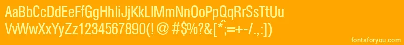 AtkinscdRegular Font – Yellow Fonts on Orange Background