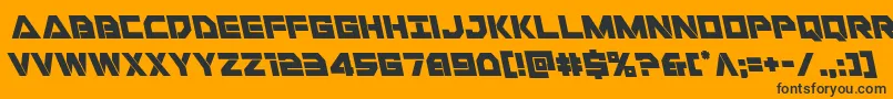 Libertyislandleft Font – Black Fonts on Orange Background
