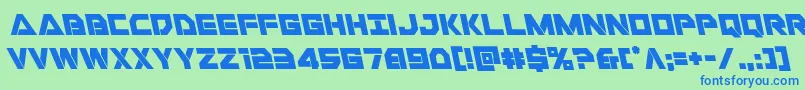 フォントLibertyislandleft – 青い文字は緑の背景です。