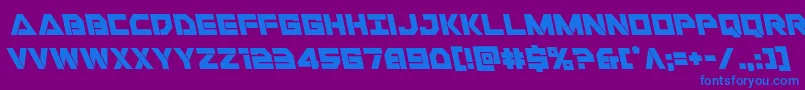 Шрифт Libertyislandleft – синие шрифты на фиолетовом фоне