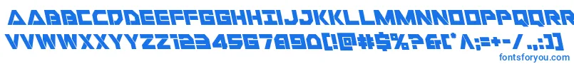 Libertyislandleft-Schriftart – Blaue Schriften auf weißem Hintergrund