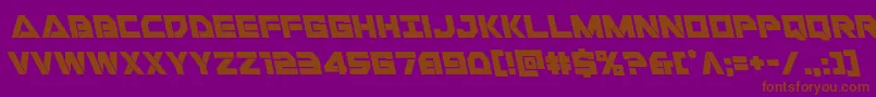 Libertyislandleft Font – Brown Fonts on Purple Background