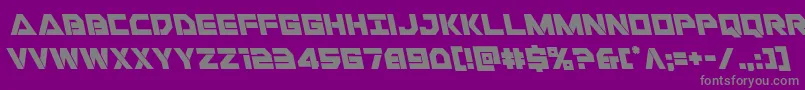 フォントLibertyislandleft – 紫の背景に灰色の文字