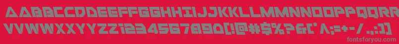 Libertyislandleft Font – Gray Fonts on Red Background