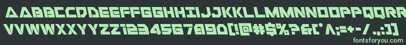 Libertyislandleft Font – Green Fonts on Black Background