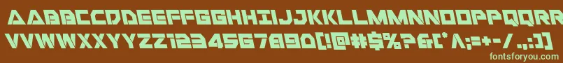 Libertyislandleft Font – Green Fonts on Brown Background