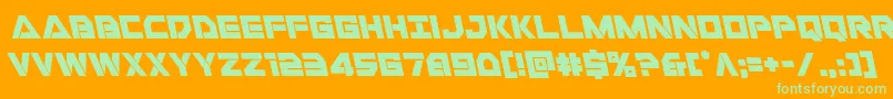 Libertyislandleft Font – Green Fonts on Orange Background