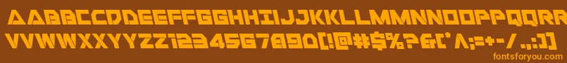 Libertyislandleft Font – Orange Fonts on Brown Background