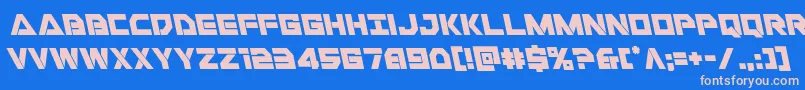 Libertyislandleft Font – Pink Fonts on Blue Background