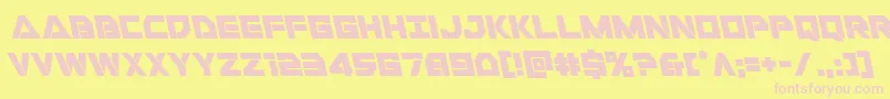 Libertyislandleft Font – Pink Fonts on Yellow Background