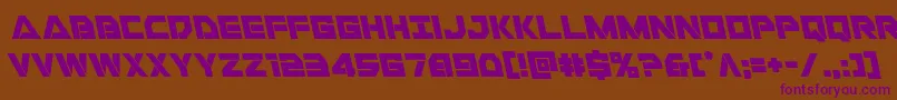 Libertyislandleft Font – Purple Fonts on Brown Background