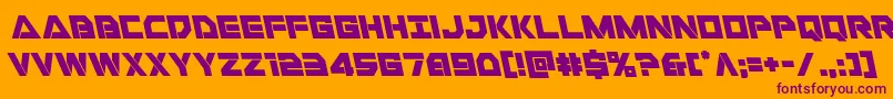 Libertyislandleft-fontti – violetit fontit oranssilla taustalla