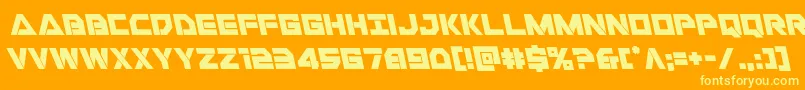 Libertyislandleft Font – Yellow Fonts on Orange Background