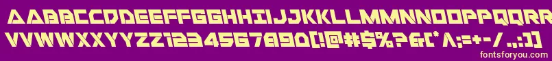 Libertyislandleft Font – Yellow Fonts on Purple Background
