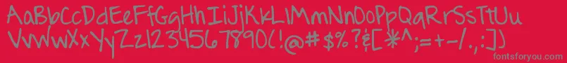 DjbTheJournalingFont Font – Gray Fonts on Red Background