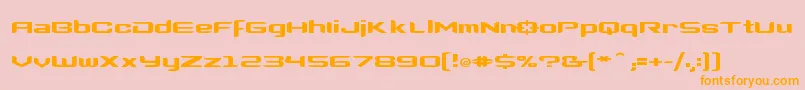 Clonewars Font – Orange Fonts on Pink Background