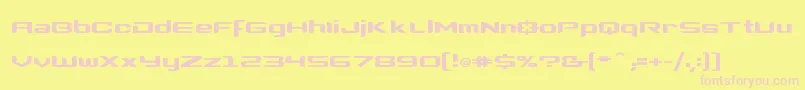 Clonewars Font – Pink Fonts on Yellow Background