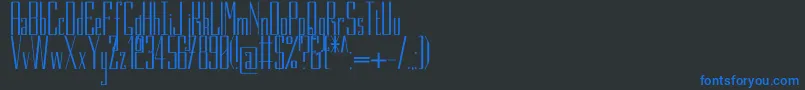 Шрифт Mete – синие шрифты на чёрном фоне