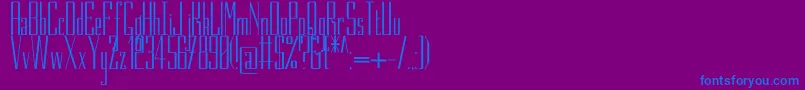 Шрифт Mete – синие шрифты на фиолетовом фоне