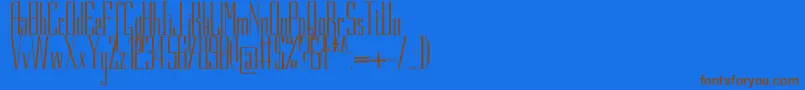Mete Font – Brown Fonts on Blue Background