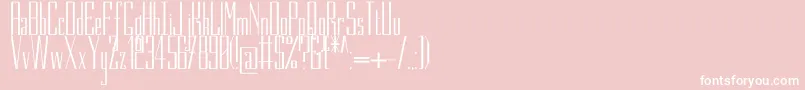 Шрифт Mete – белые шрифты на розовом фоне