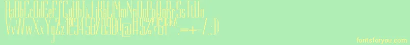 Mete-fontti – keltaiset fontit vihreällä taustalla
