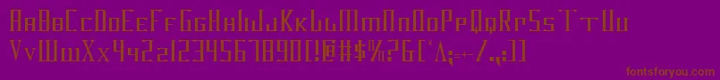 DarkwindCondensed Font – Brown Fonts on Purple Background