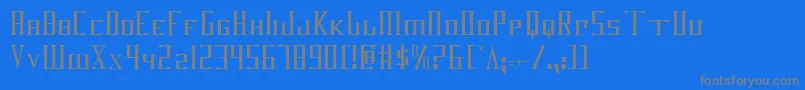 フォントDarkwindCondensed – 青い背景に灰色の文字