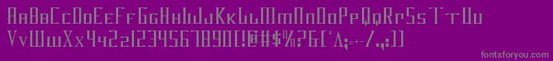 フォントDarkwindCondensed – 紫の背景に灰色の文字