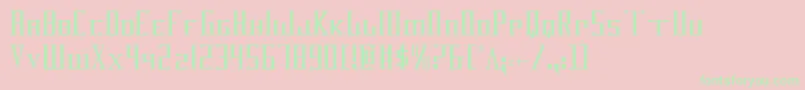 DarkwindCondensed Font – Green Fonts on Pink Background