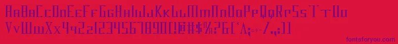 DarkwindCondensed Font – Purple Fonts on Red Background