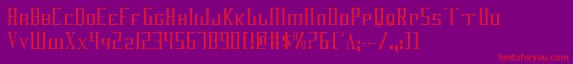 フォントDarkwindCondensed – 紫の背景に赤い文字