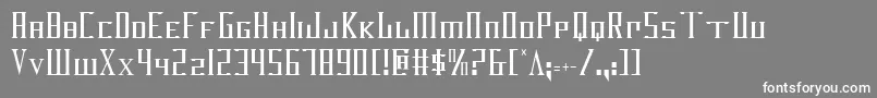 フォントDarkwindCondensed – 灰色の背景に白い文字