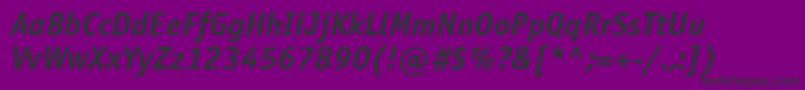 OfficinasansattBolditalicフォントについての詳細 フォントOfficinasansattBolditalic – 紫の背景に黒い文字