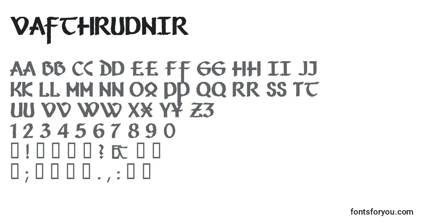 Шрифт Vafthrudnir – алфавит, цифры, специальные символы